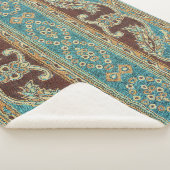 Couverture Sherpa Arabesque Fabric Paisley Oriental Design (3/4)