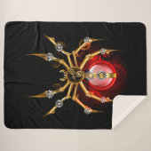 Couverture Sherpa Araignée en vapeur noire (Devant (Horizontal))