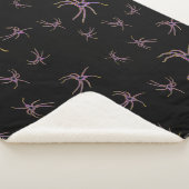 Couverture Sherpa Araignées De Chasse Sur Noir, (3/4)