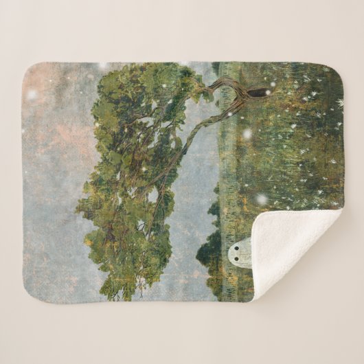 Couverture Sherpa Arbre à fleurs (Devant (Horizontal))