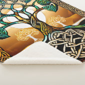 Couverture Sherpa Arbre à noeuds celtique Coucher de soleil Sherpa B (3/4)