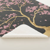 Couverture Sherpa Arbre cerise en fleurs (3/4)
