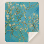 Couverture Sherpa Arbre d'amande en fleurs par Van Gogh (Devant)