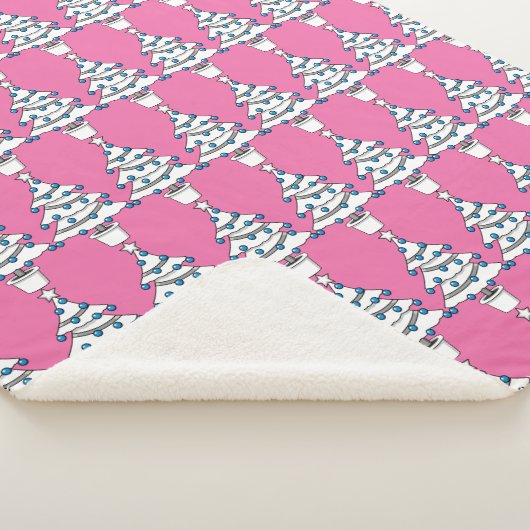 Couverture Sherpa Arbre de Noël blanc (3/4)