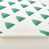 Couverture Sherpa Arbre de Noël Blanche Sherpa (3/4)