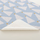 Couverture Sherpa Arbre de Noël bleu Motif (3/4)