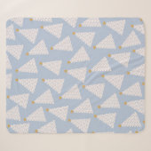 Couverture Sherpa Arbre de Noël bleu Motif (Devant (Horizontal))