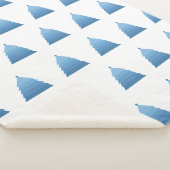 Couverture Sherpa Arbre de Noël bleu Sherpa Blanche (3/4)