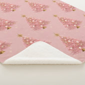 Couverture Sherpa Arbre de Noël en or rose (3/4)