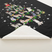 Couverture Sherpa Arbre De Noël Husky Couvert De Flamme De Feu (3/4)