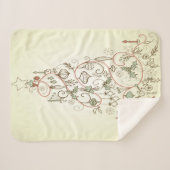 Couverture Sherpa Arbre de Noël moderne (Devant (Horizontal))