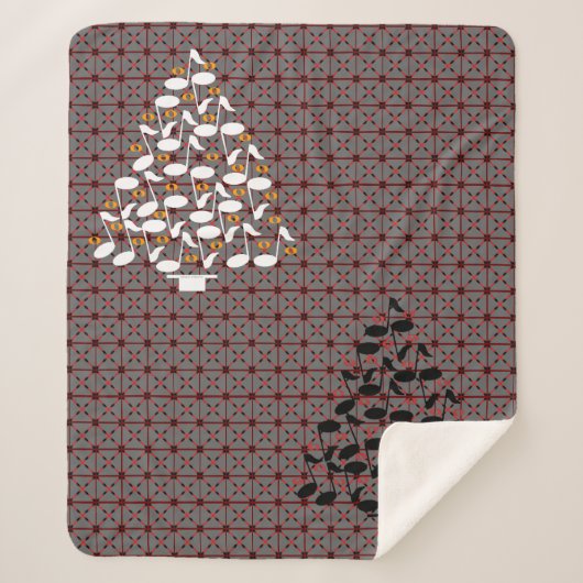 Couverture Sherpa Arbre de Noël musical (Devant)