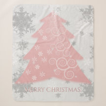 Arbre de Noël rose Sherpa Blanket