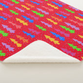 Couverture Sherpa Arbre de Noël rouge Pop Art (3/4)