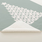 Couverture Sherpa Arbre de Noël vert Sage (3/4)