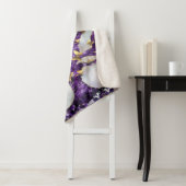 Couverture Sherpa Arbre de vie - Améthyste et papillons (En situation)