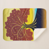 Couverture Sherpa Arbre d'or dans le vent (Devant (Horizontal))