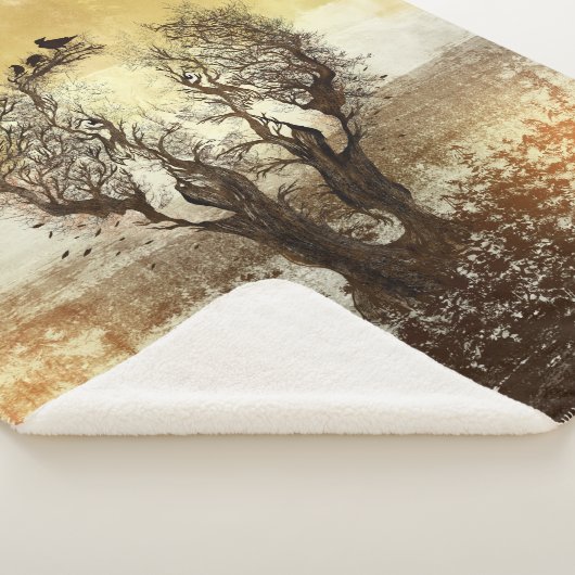 Couverture Sherpa Arbre éléphant Abstrait (3/4)