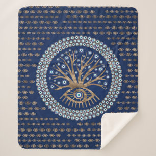 Couverture Sherpa Arbre grec d'oeil - Mati Mataki - Matiasma sur le