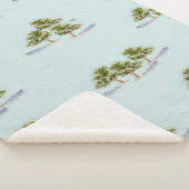 Couverture Sherpa Arbres Aquarelle (3/4)