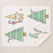Couverture Sherpa Arbres de Noël Gnome Moderne Simple Sherpa Blanket (Devant (Horizontal))