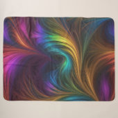 Couverture Sherpa Arc en ciel coloré (Devant (Horizontal))