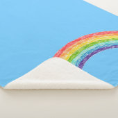 Couverture Sherpa Arc en ciel et ciel bleu (3/4)
