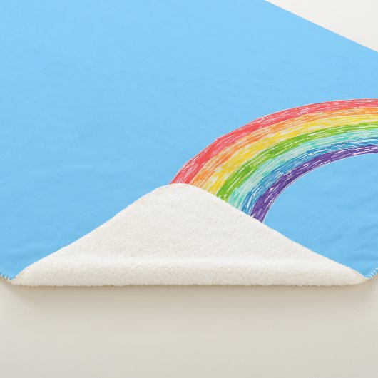 Couverture Sherpa Arc en ciel et ciel bleu (3/4)