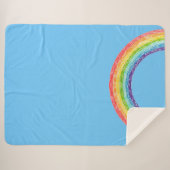 Couverture Sherpa Arc en ciel et ciel bleu (Devant (Horizontal))