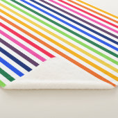 Couverture Sherpa Arc-en-ciel et rayures blanches (3/4)
