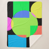Couverture Sherpa arc-en-ciel géométrique (Devant)