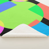 Couverture Sherpa arc-en-ciel géométrique (3/4)