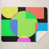 Couverture Sherpa arc-en-ciel géométrique (Devant (Horizontal))