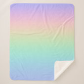 Couverture Sherpa Arc-en-ciel pastel (Devant)
