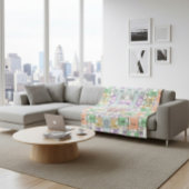 Couverture Sherpa Architectural Blueprint Pattern Throw Blanket