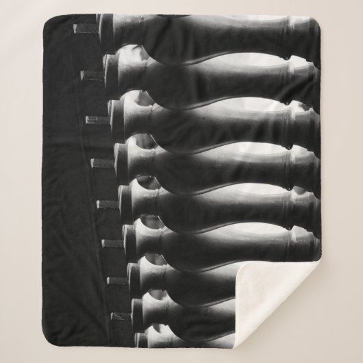 Couverture Sherpa Architecture en noir et blanc (Devant)