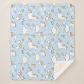 Couverture Sherpa Arcs-en-ciel et licornes (Devant)