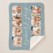 Couverture Sherpa Ardoise | Collage photo des meilleurs amis (Devant)