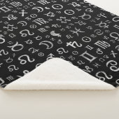 Couverture Sherpa Argent astrologique de glyphs de symboles sur le (3/4)