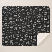 Couverture Sherpa Argent astrologique de glyphs de symboles sur le (Devant (Horizontal))