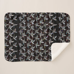 Couverture Sherpa Argent iridescente mouvement torsion puissance du