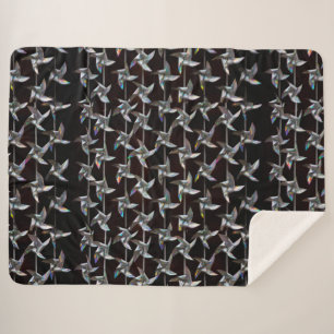 Couverture Sherpa Argent iridescente mouvement torsion puissance du