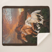 Couverture Sherpa Arizona Chevaux sauvages (Devant (Horizontal))