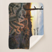 Couverture Sherpa Arizona Desert Sunset Cactus Inspiration Dire (Devant)