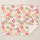 Couverture Sherpa Arlequin motif en popsicles couleurs d'été (Devant (Horizontal))