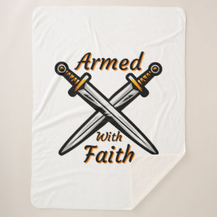 Couverture Sherpa Armé Avec La Foi Citation Biblique