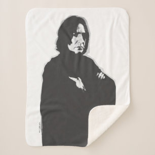 Couverture Sherpa Armoiries de Snape Severus croisées B-W