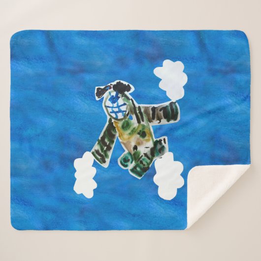 Couverture Sherpa Army Jet "Art by Kids" (Devant (Horizontal))