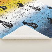 Couverture Sherpa AroAce Pride Chat Noir - Mystical Witchy (3/4)