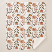 Couverture Sherpa Arrangement floral d'automne (Devant)